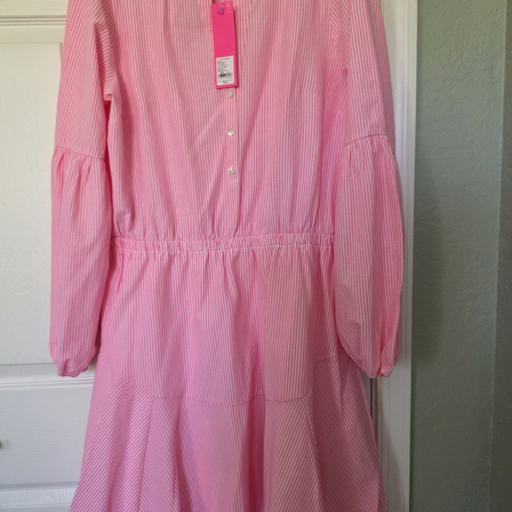Lilly Pulitzer Pink Striped Midi Dress